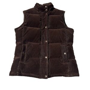Gap Corduroy Puffer Vest Men’s Brown Small Vintage Y2K Retro Unisex
